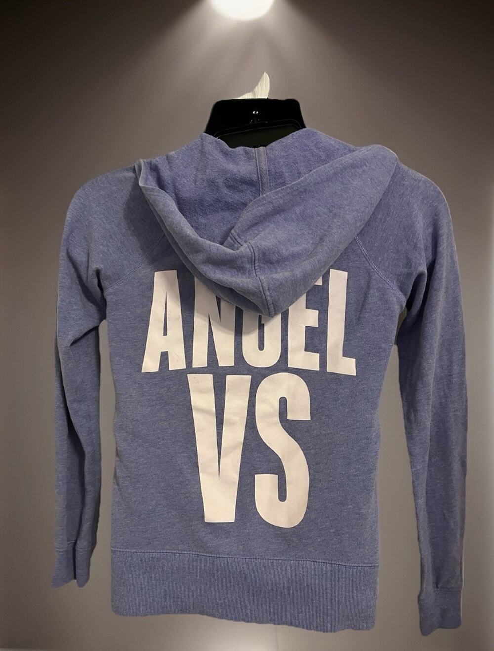 Y2K Rare Victorias Secret VS Angel Purple Hoodie Wings Zipper Pull Retro XS
